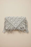 Handmade Macramé Fringe Clutch Bag