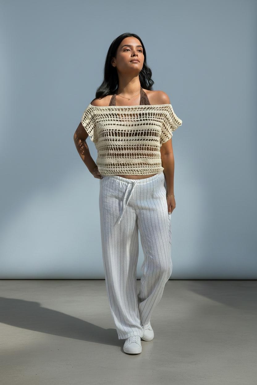 Handmade Crochet Off-Shoulder Top