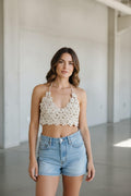 Handmade Crochet Flower Crop Top