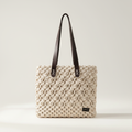 Ivory Macramé Tote – Off-White Background
