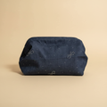 Navy Rhinestone Clutch - Beige Background
