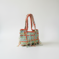 Pastel Fringe Crochet Tote – Off-White Background